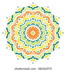 Mandala. Vector Ethnic Oriental Circle Ornament. 