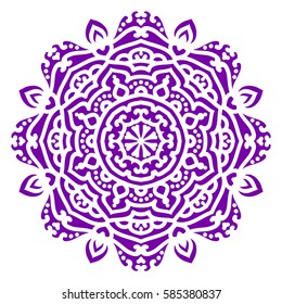 Mandala. Vector Ethnic Oriental Circle Ornament. 
