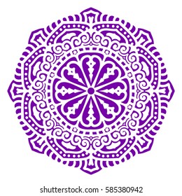 Mandala. Vector Ethnic Oriental Circle Ornament. 