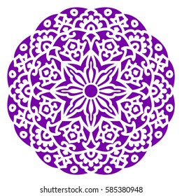 Mandala. Vector Ethnic Oriental Circle Ornament. 