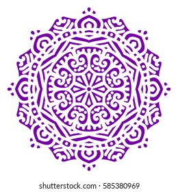 Mandala. Vector Ethnic Oriental Circle Ornament. 