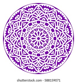 Mandala. Vector Ethnic Oriental Circle Ornament. 
