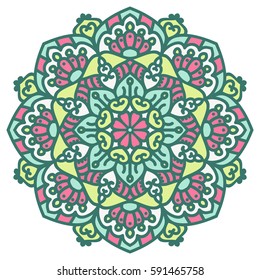 Mandala. Vector Ethnic Oriental Circle Ornament. 