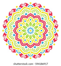 Mandala. Vector Ethnic Oriental Circle Ornament. 