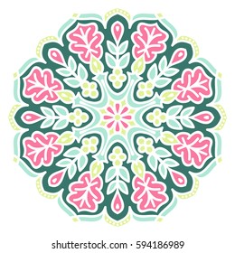 Mandala. Vector Ethnic Oriental Circle Ornament. 