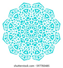 Mandala. Vector Ethnic Oriental Circle Ornament. 