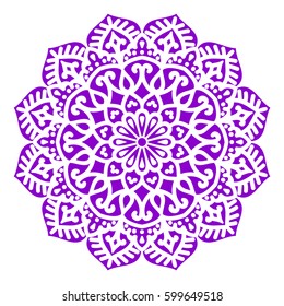 Mandala. Vector Ethnic Oriental Circle Ornament. 