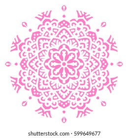 Mandala. Vector Ethnic Oriental Circle Ornament. 