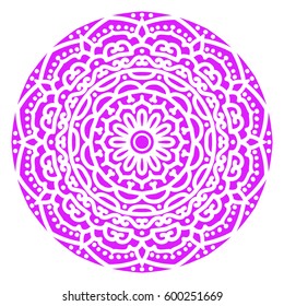 Mandala. Vector Ethnic Oriental Circle Ornament. 