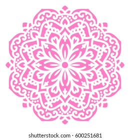 Mandala. Vector Ethnic Oriental Circle Ornament. 