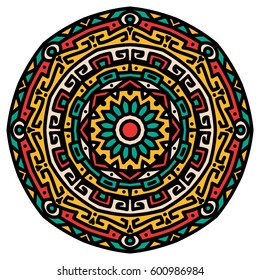 Mandala. Vector Ethnic Oriental Circle Ornament. 