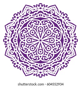 Mandala. Vector Ethnic Oriental Circle Ornament. 