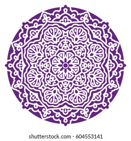 Mandala. Vector Ethnic Oriental Circle Ornament. 