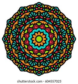 Mandala. Vector Ethnic Oriental Circle Ornament. 