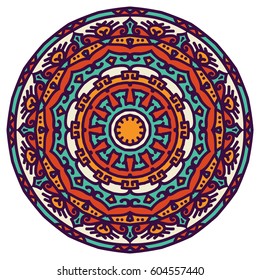 Mandala. Vector Ethnic Oriental Circle Ornament. 