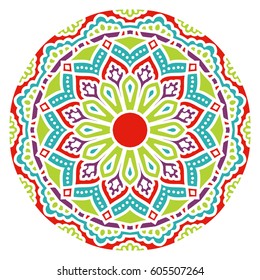 Mandala. Vector Ethnic Oriental Circle Ornament. 