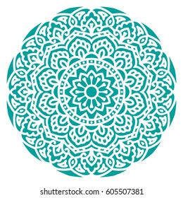 Mandala. Vector Ethnic Oriental Circle Ornament. 