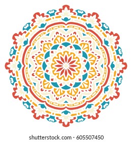 Mandala. Vector Ethnic Oriental Circle Ornament. 