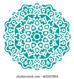 Mandala. Vector Ethnic Oriental Circle Ornament. 
