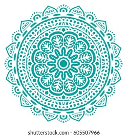 Mandala. Vector Ethnic Oriental Circle Ornament. 