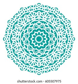 Mandala. Vector Ethnic Oriental Circle Ornament. 