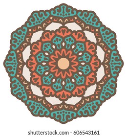 Mandala. Vector Ethnic Oriental Circle Ornament. 