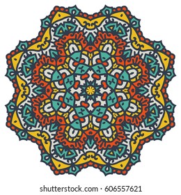 Mandala. Vector Ethnic Oriental Circle Ornament. 