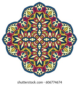 Mandala. Vector Ethnic Oriental Circle Ornament. 
