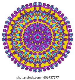 Mandala. Vector Ethnic Oriental Circle Ornament. 