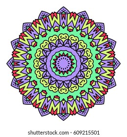 Mandala. Vector Ethnic Oriental Circle Ornament. 