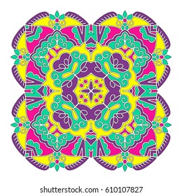 Mandala. Vector Ethnic Oriental Circle Ornament. 