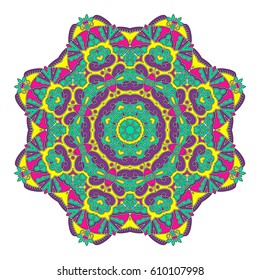 Mandala. Vector Ethnic Oriental Circle Ornament. 