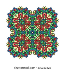 Mandala. Vector Ethnic Oriental Circle Ornament. 