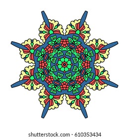 Mandala. Vector Ethnic Oriental Circle Ornament. 