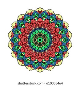 Mandala. Vector Ethnic Oriental Circle Ornament. 