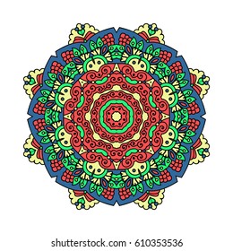 Mandala. Vector Ethnic Oriental Circle Ornament. 