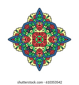 Mandala. Vector Ethnic Oriental Circle Ornament. 