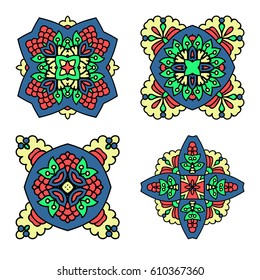 Mandala. Vector Ethnic Oriental Circle Ornament. 