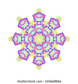 Mandala. Vector Ethnic Oriental Circle Ornament. 