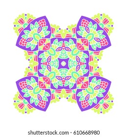 Mandala. Vector Ethnic Oriental Circle Ornament. 