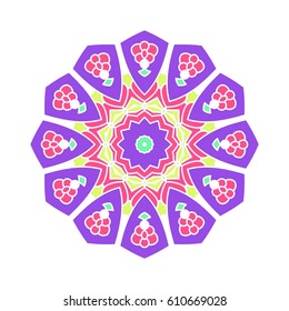 Mandala. Vector Ethnic Oriental Circle Ornament. 