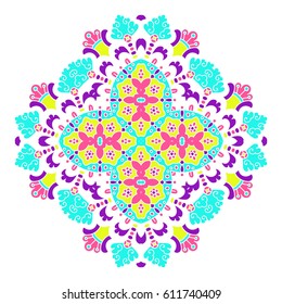 Mandala. Vector Ethnic Oriental Circle Ornament. 