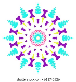 Mandala. Vector Ethnic Oriental Circle Ornament. 
