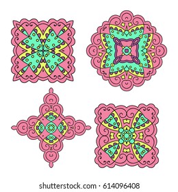 Mandala. Vector Ethnic Oriental Circle Ornament. 