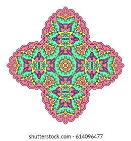 Mandala. Vector Ethnic Oriental Circle Ornament. 