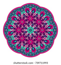 Mandala. Vector Ethnic Oriental Circle Ornament. 