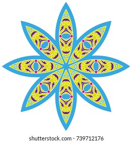 Mandala. Vector Ethnic Oriental Circle Ornament. 
