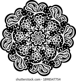 Mandala vector file, transparent background. Butterfly print. Home decor
