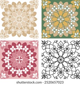 Mandala vector Floral design in mandala style