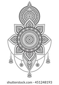 Mandala, Vector Mandala, mandala floral, mandala floral, mandala oriental, mandala colorante. Patrón oriental, ilustración vectorial. Islam, árabe, indio, turco, pakistán, motivos chinos, otomanos